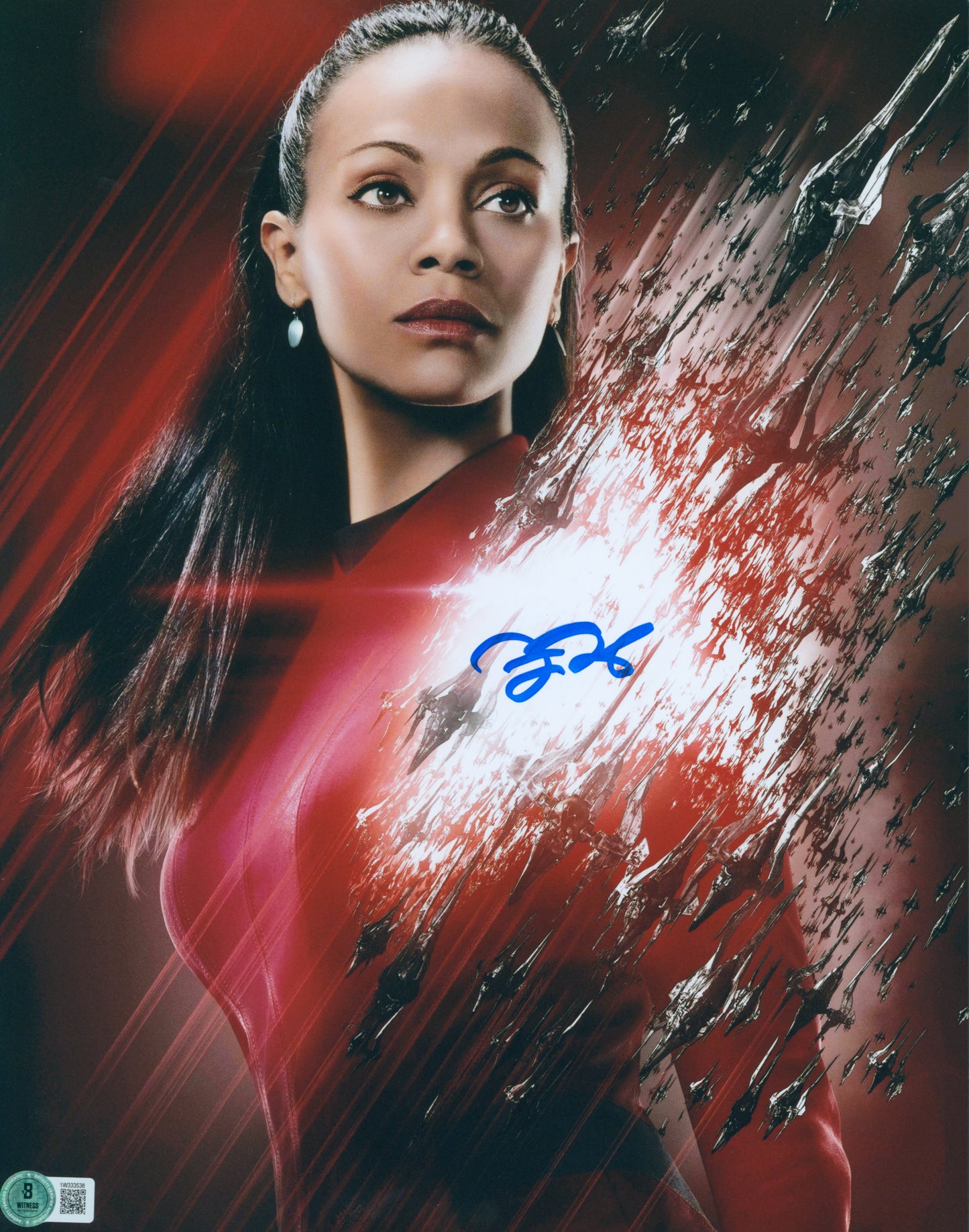 Zoe Saldana Signed Star Trek 11x14 Photo
