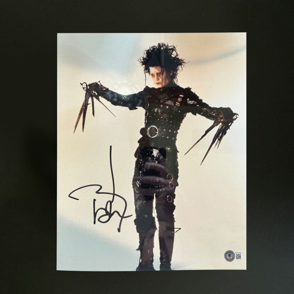 Johnny Depp Autographed 11x14 Edward Scissorhands Photo (BAS COA)