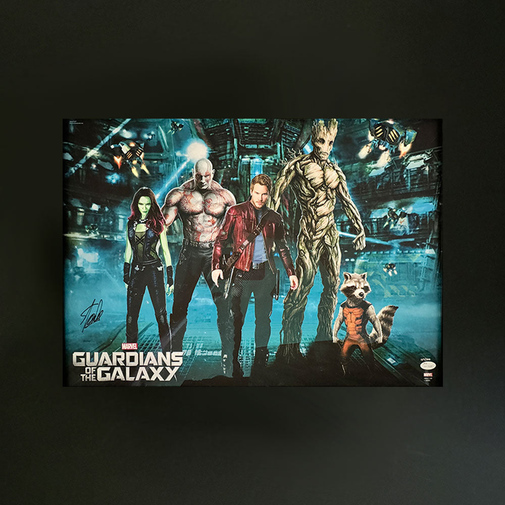 Stan Lee Autographed Guardians Of The Galaxy Mighty Print (JSA COA)