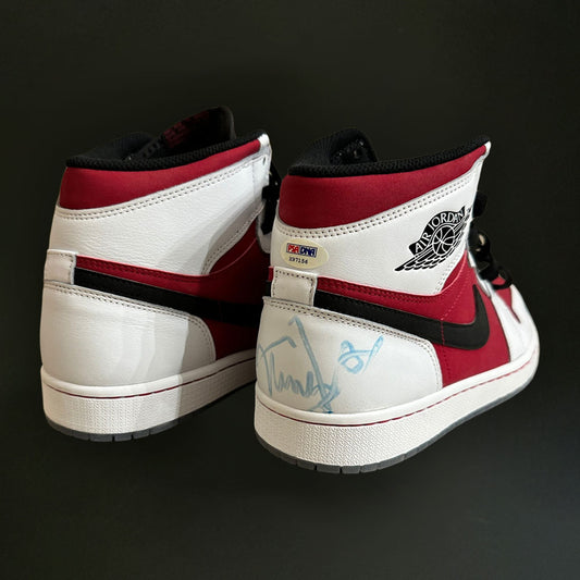 Michael J Fox signed Jordan 1 Retro Carmines Deadstock (PSA/DNA COA)