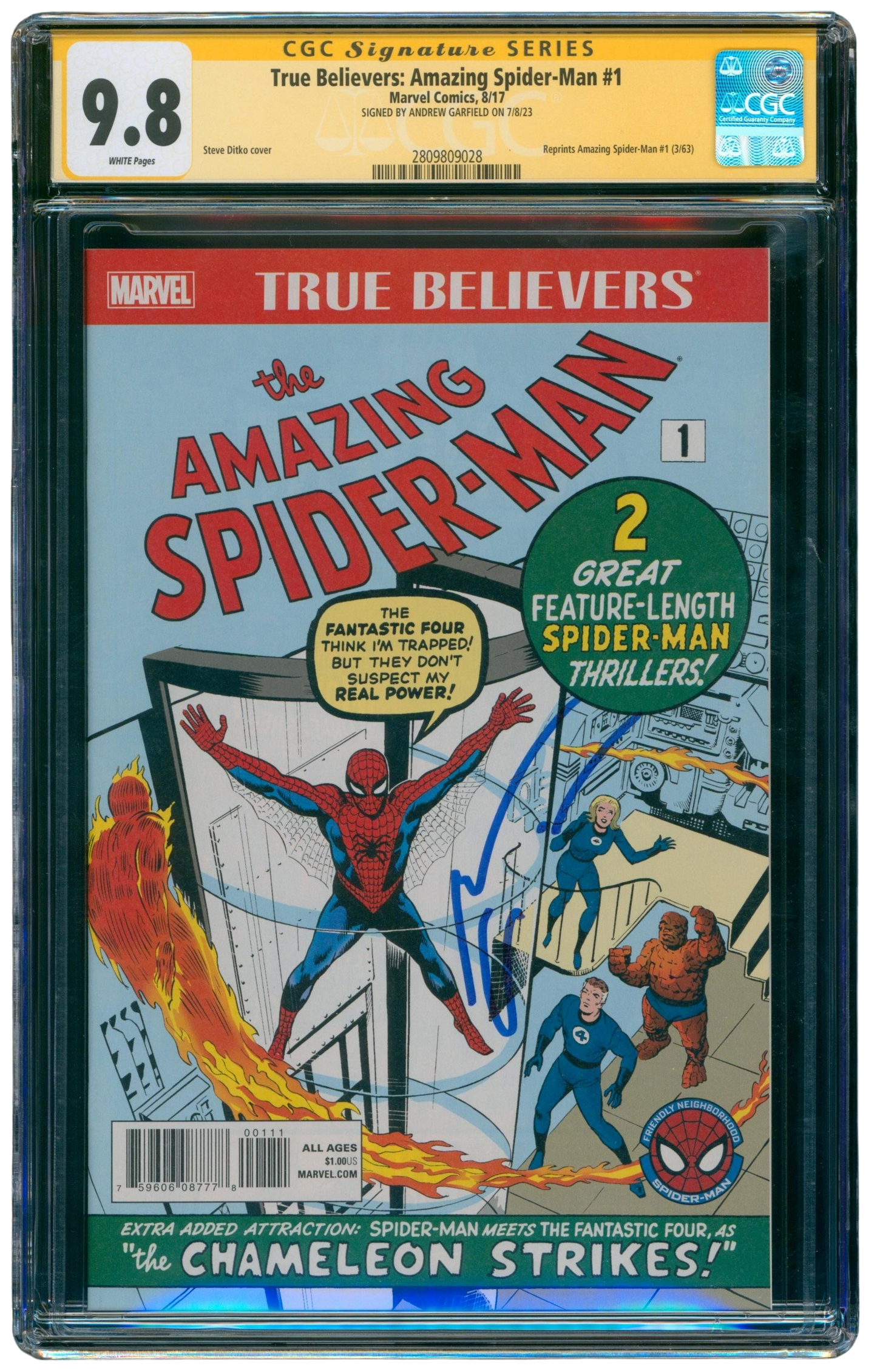 True Believers: Amazing Spider-Man #1 Signed By Andrew Garfield CGC 9.8
