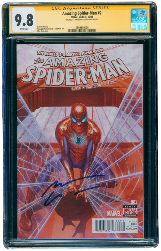 Amazing Spider-Man #2 Signed By Andrew Garfield CGC 9.8